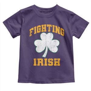 Vintage Fighting Irish Toddler T Shirt Retro History Gold Shamrock TS10 Purple Print Your Wear