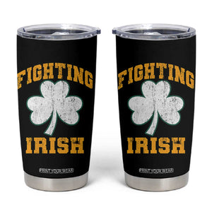 Vintage Fighting Irish Tumbler Cup Retro History Gold Shamrock TS10 Black Print Your Wear