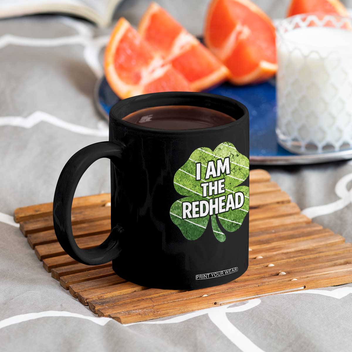 Funny Irish St Patricks Day Im The Redhead Coffee Mug Retro Vintage Lucky Shamrock TS10 Print Your Wear