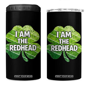 Funny Irish St Patricks Day Im The Redhead 4 in 1 Can Cooler Tumbler Retro Vintage Lucky Shamrock TS10 One Size: 16 oz Black Print Your Wear