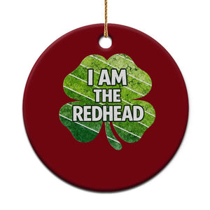 Funny Irish St Patricks Day Im The Redhead Ceramic Ornament Retro Vintage Lucky Shamrock TS10 1pc Red Print Your Wear