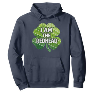 Funny Irish St Patricks Day Im The Redhead Hoodie Retro Vintage Lucky Shamrock TS10 Navy Print Your Wear