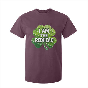 Funny Irish St Patricks Day Im The Redhead T Shirt For Kid Retro Vintage Lucky Shamrock TS10 Maroon Print Your Wear