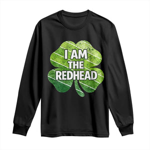 Funny Irish St Patricks Day Im The Redhead Long Sleeve Shirt Retro Vintage Lucky Shamrock TS10 Black Print Your Wear