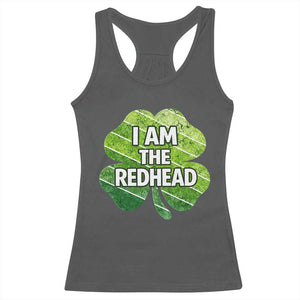 Funny Irish St Patricks Day Im The Redhead Racerback Tank Top Retro Vintage Lucky Shamrock TS10 Dark Heather Print Your Wear