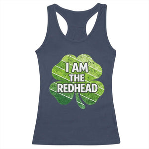 Funny Irish St Patricks Day Im The Redhead Racerback Tank Top Retro Vintage Lucky Shamrock TS10 Navy Print Your Wear