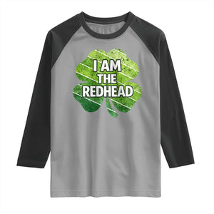 Funny Irish St Patricks Day Im The Redhead Raglan Shirt Retro Vintage Lucky Shamrock TS10 Sport Gray Black Print Your Wear