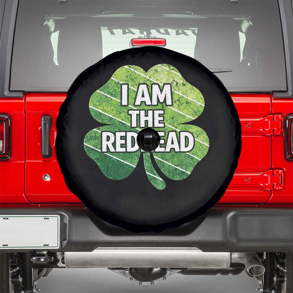 Funny Irish St Patricks Day Im The Redhead Spare Tire Cover Retro Vintage Lucky Shamrock TS10 Black Print Your Wear