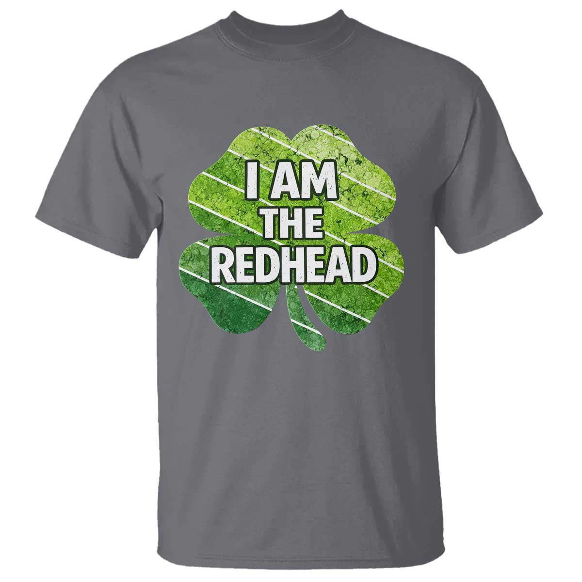 Funny Irish St Patricks Day Im The Redhead T Shirt Retro Vintage Lucky Shamrock TS10 Charcoal Print Your Wear