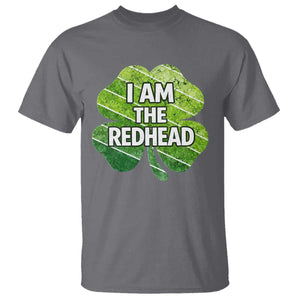 Funny Irish St Patricks Day Im The Redhead T Shirt Retro Vintage Lucky Shamrock TS10 Charcoal Print Your Wear