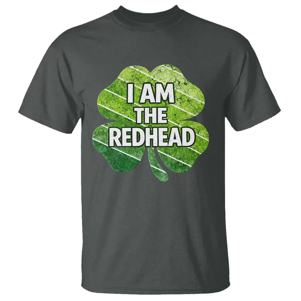 Funny Irish St Patricks Day Im The Redhead T Shirt Retro Vintage Lucky Shamrock TS10 Dark Heather Print Your Wear