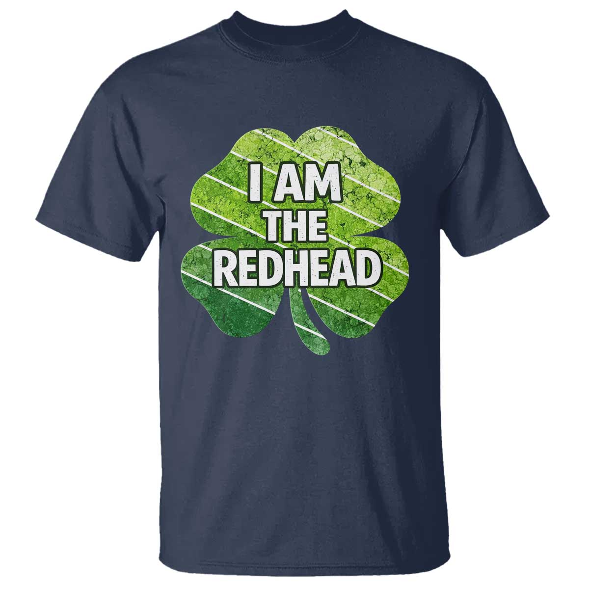 Funny Irish St Patricks Day Im The Redhead T Shirt Retro Vintage Lucky Shamrock TS10 Navy Print Your Wear