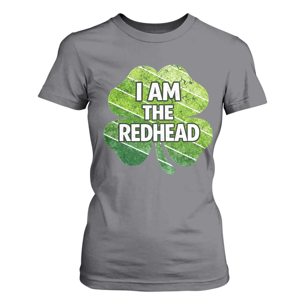 Funny Irish St Patricks Day Im The Redhead T Shirt For Women Retro Vintage Lucky Shamrock TS10 Charcoal Print Your Wear