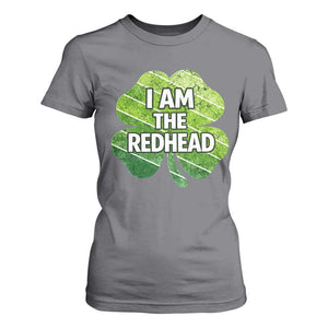 Funny Irish St Patricks Day Im The Redhead T Shirt For Women Retro Vintage Lucky Shamrock TS10 Charcoal Print Your Wear