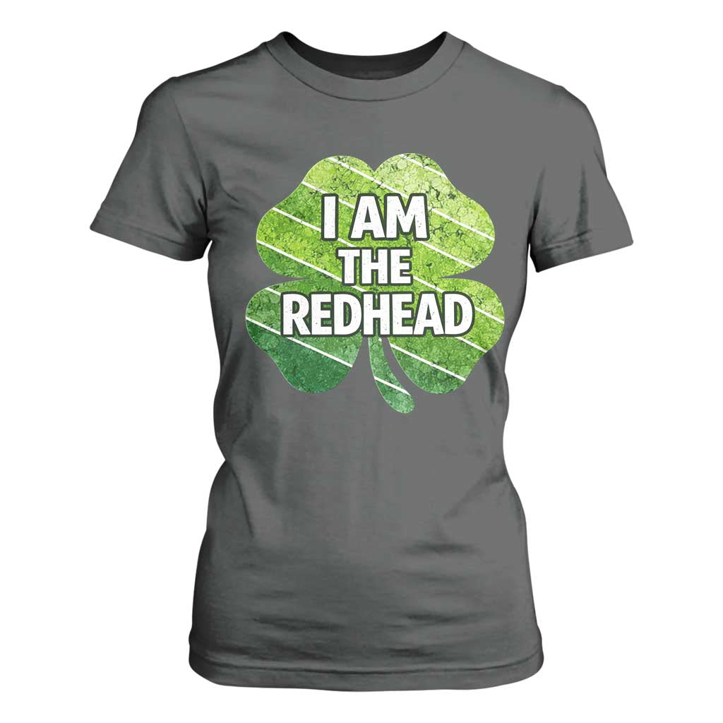 Funny Irish St Patricks Day Im The Redhead T Shirt For Women Retro Vintage Lucky Shamrock TS10 Dark Heather Print Your Wear