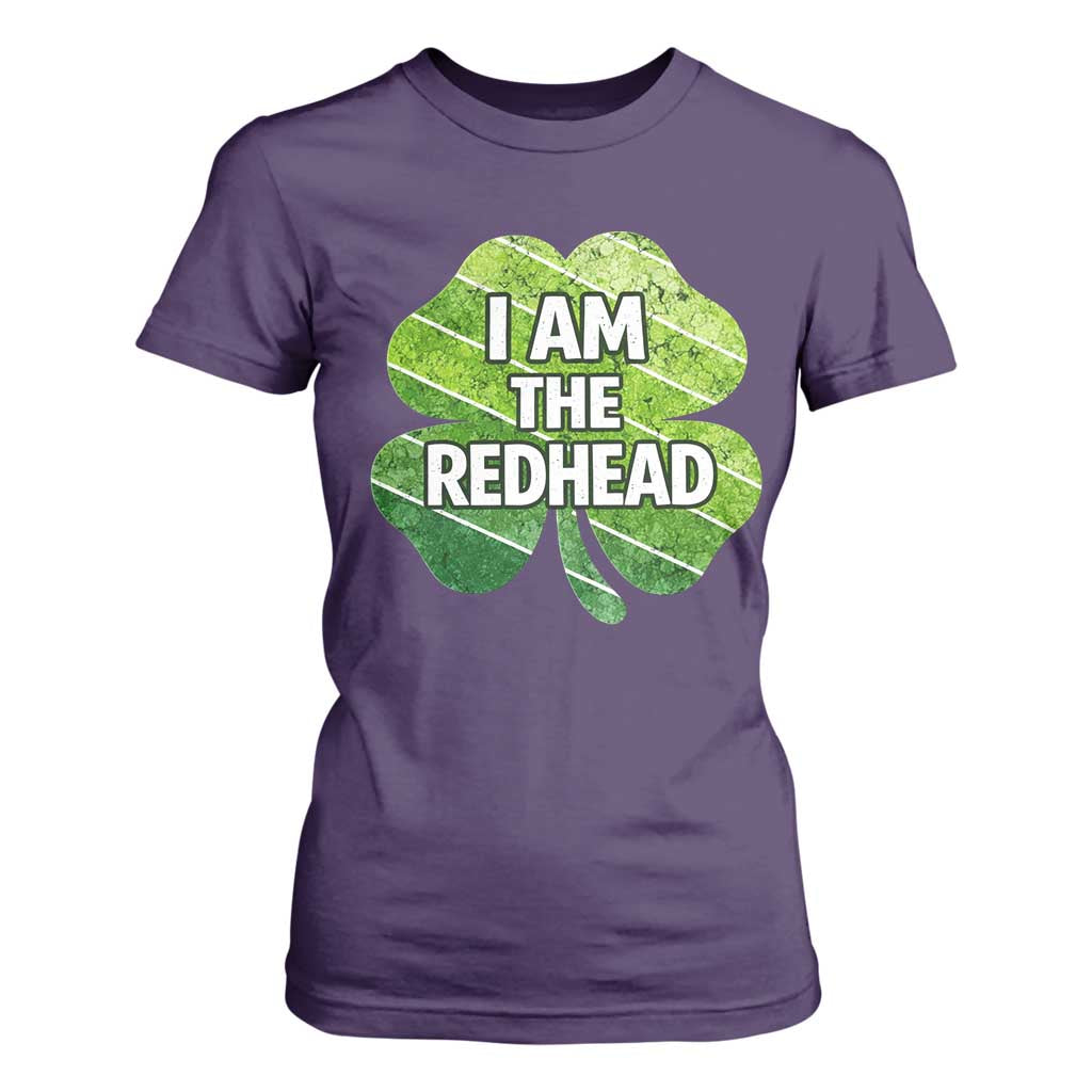 Funny Irish St Patricks Day Im The Redhead T Shirt For Women Retro Vintage Lucky Shamrock TS10 Purple Print Your Wear