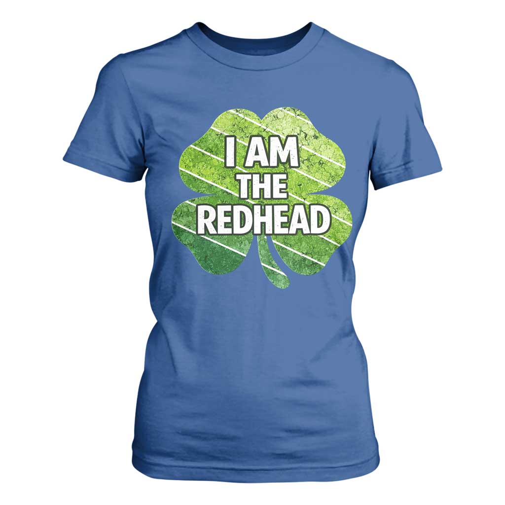 Funny Irish St Patricks Day Im The Redhead T Shirt For Women Retro Vintage Lucky Shamrock TS10 Royal Blue Print Your Wear