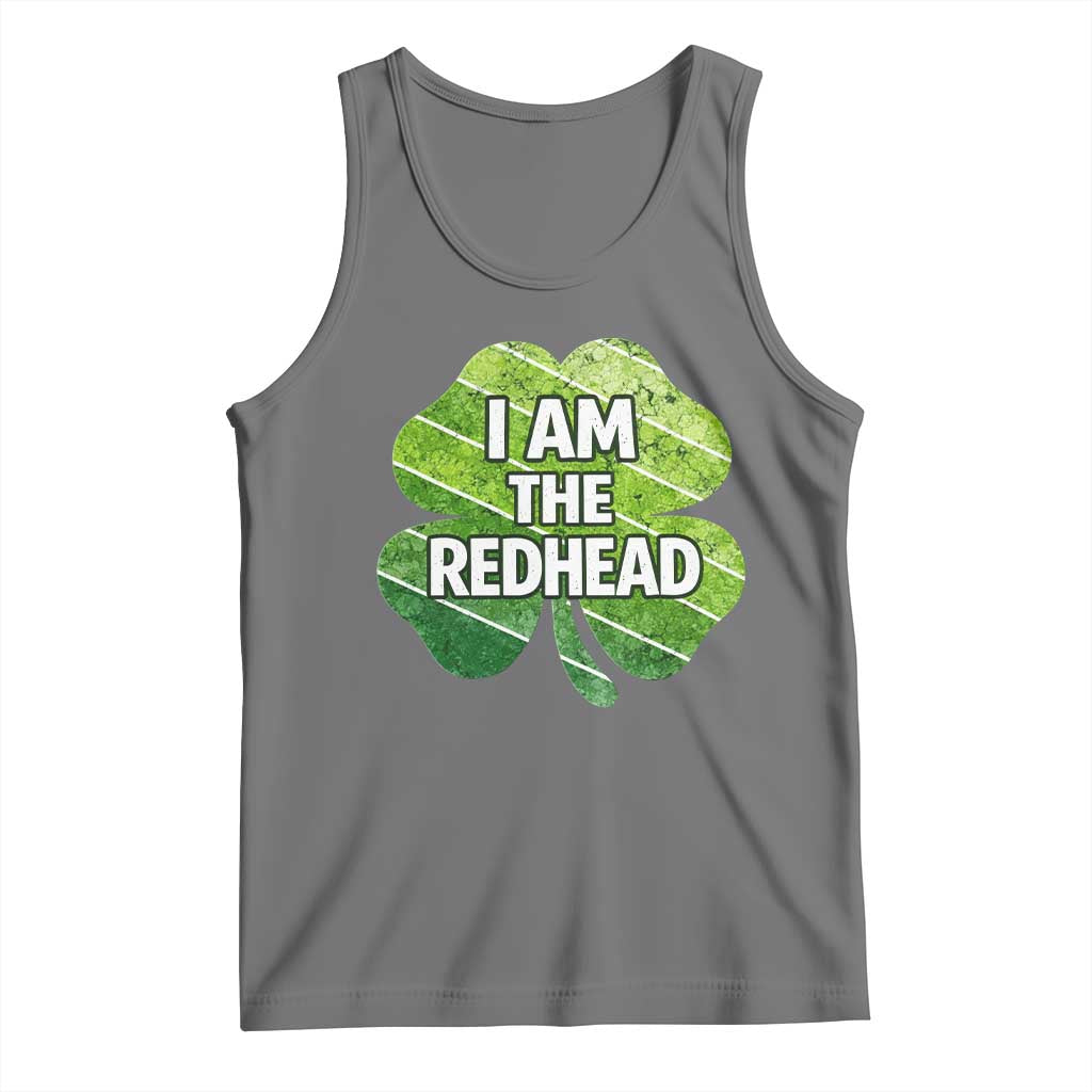 Funny Irish St Patricks Day Im The Redhead Tank Top Retro Vintage Lucky Shamrock TS10 Black Heather Print Your Wear