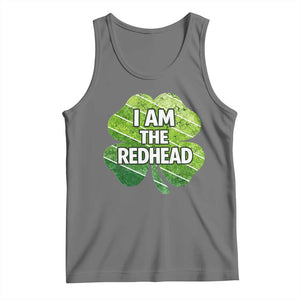 Funny Irish St Patricks Day Im The Redhead Tank Top Retro Vintage Lucky Shamrock TS10 Black Heather Print Your Wear