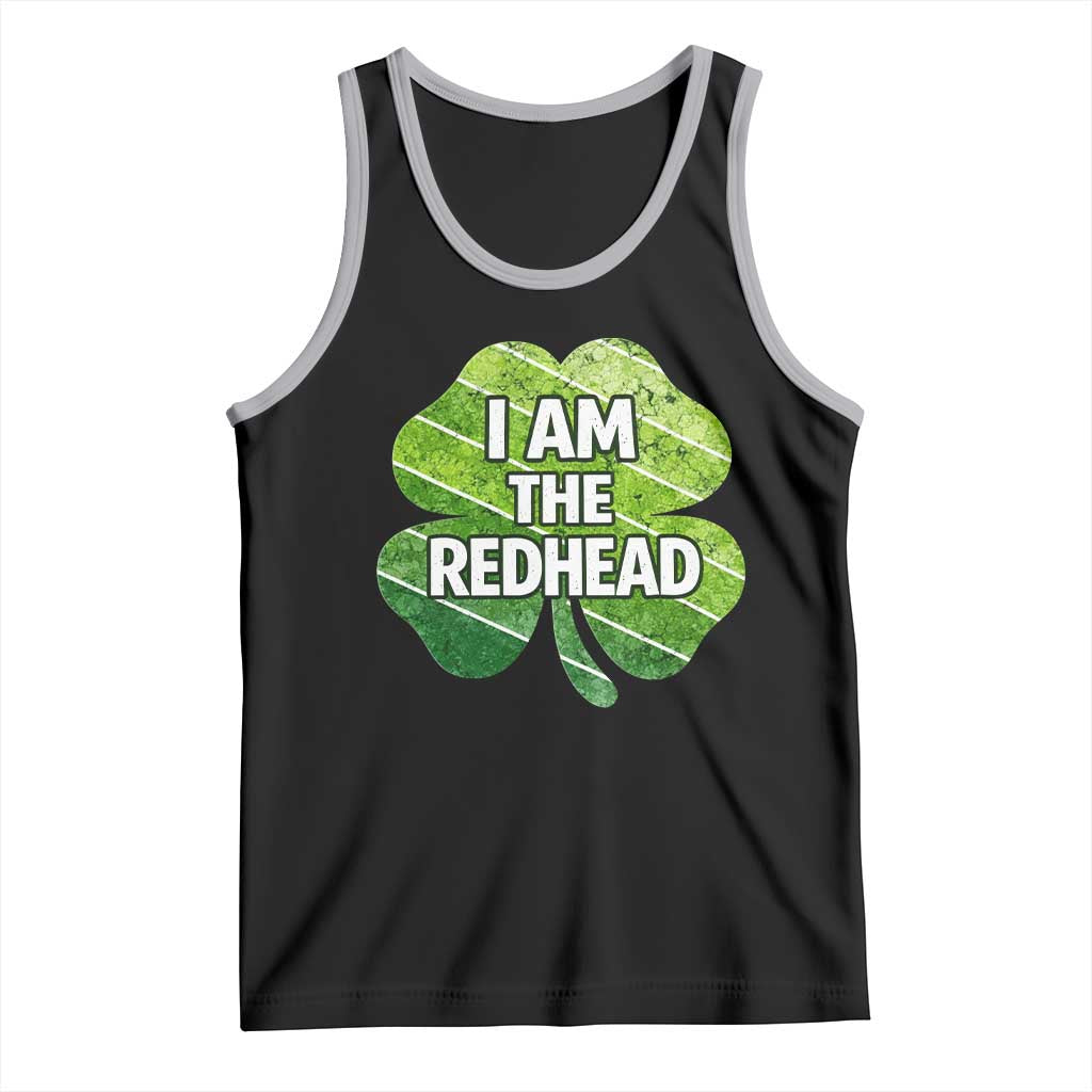 Funny Irish St Patricks Day Im The Redhead Tank Top Retro Vintage Lucky Shamrock TS10 Black Athletic Heather Print Your Wear