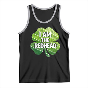 Funny Irish St Patricks Day Im The Redhead Tank Top Retro Vintage Lucky Shamrock TS10 Black Athletic Heather Print Your Wear