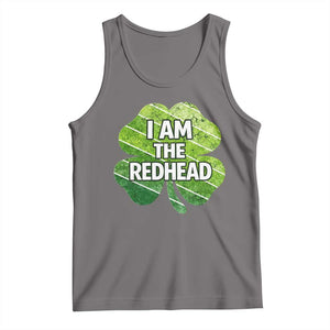 Funny Irish St Patricks Day Im The Redhead Tank Top Retro Vintage Lucky Shamrock TS10 Deep Heather Print Your Wear