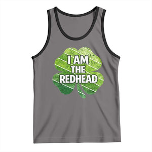 Funny Irish St Patricks Day Im The Redhead Tank Top Retro Vintage Lucky Shamrock TS10 Deep Heather Black Print Your Wear