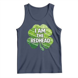 Funny Irish St Patricks Day Im The Redhead Tank Top Retro Vintage Lucky Shamrock TS10 Navy Print Your Wear