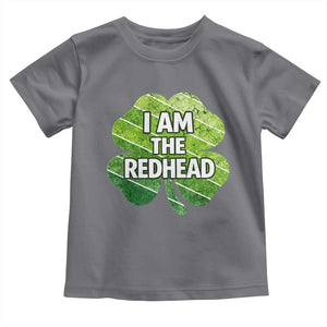 Funny Irish St Patricks Day Im The Redhead Toddler T Shirt Retro Vintage Lucky Shamrock TS10 Charcoal Print Your Wear