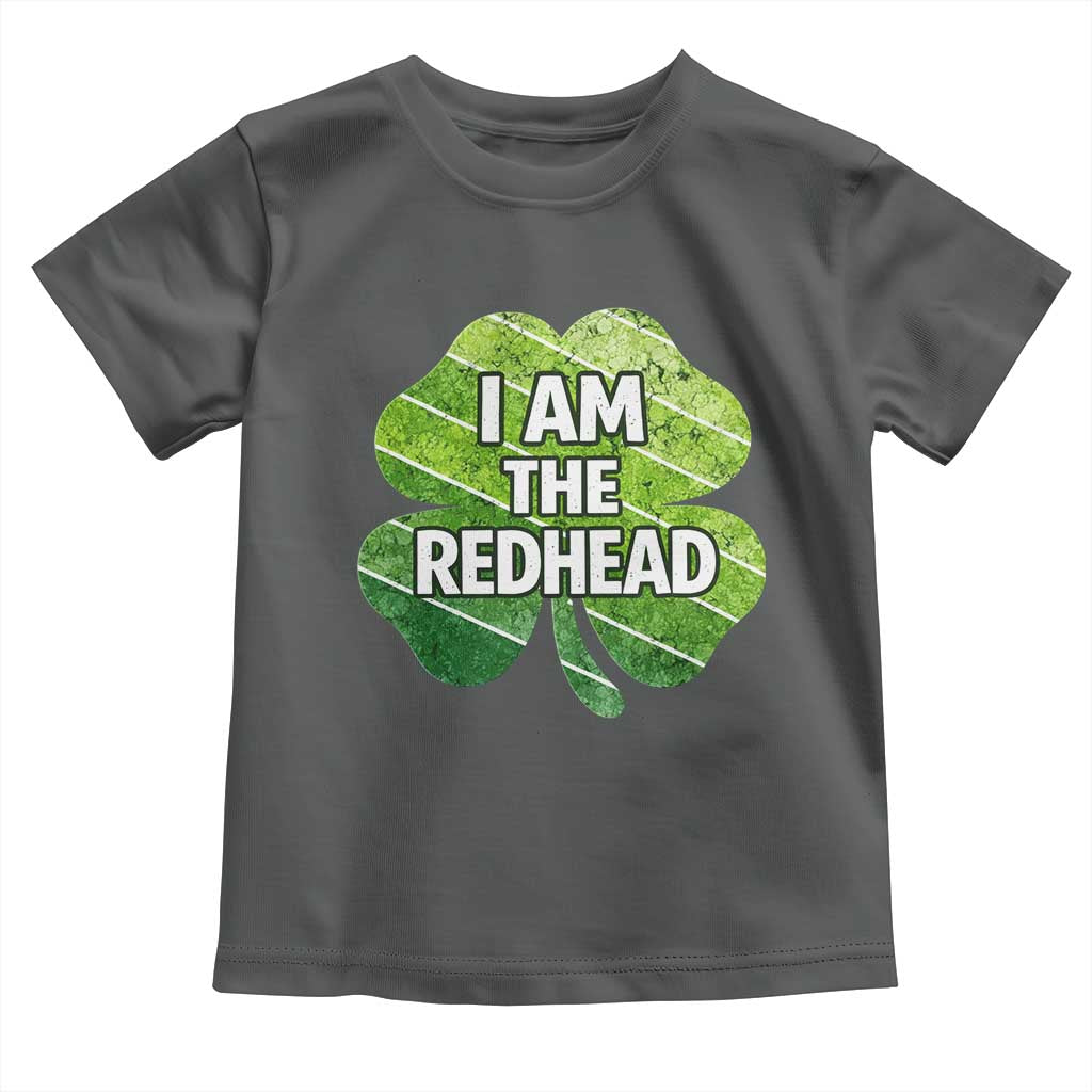 Funny Irish St Patricks Day Im The Redhead Toddler T Shirt Retro Vintage Lucky Shamrock TS10 Dark Heather Print Your Wear