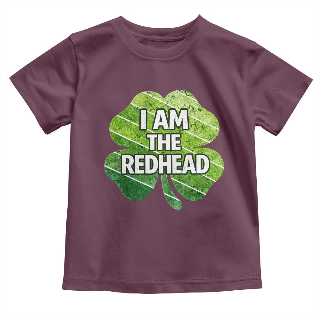 Funny Irish St Patricks Day Im The Redhead Toddler T Shirt Retro Vintage Lucky Shamrock TS10 Maroon Print Your Wear