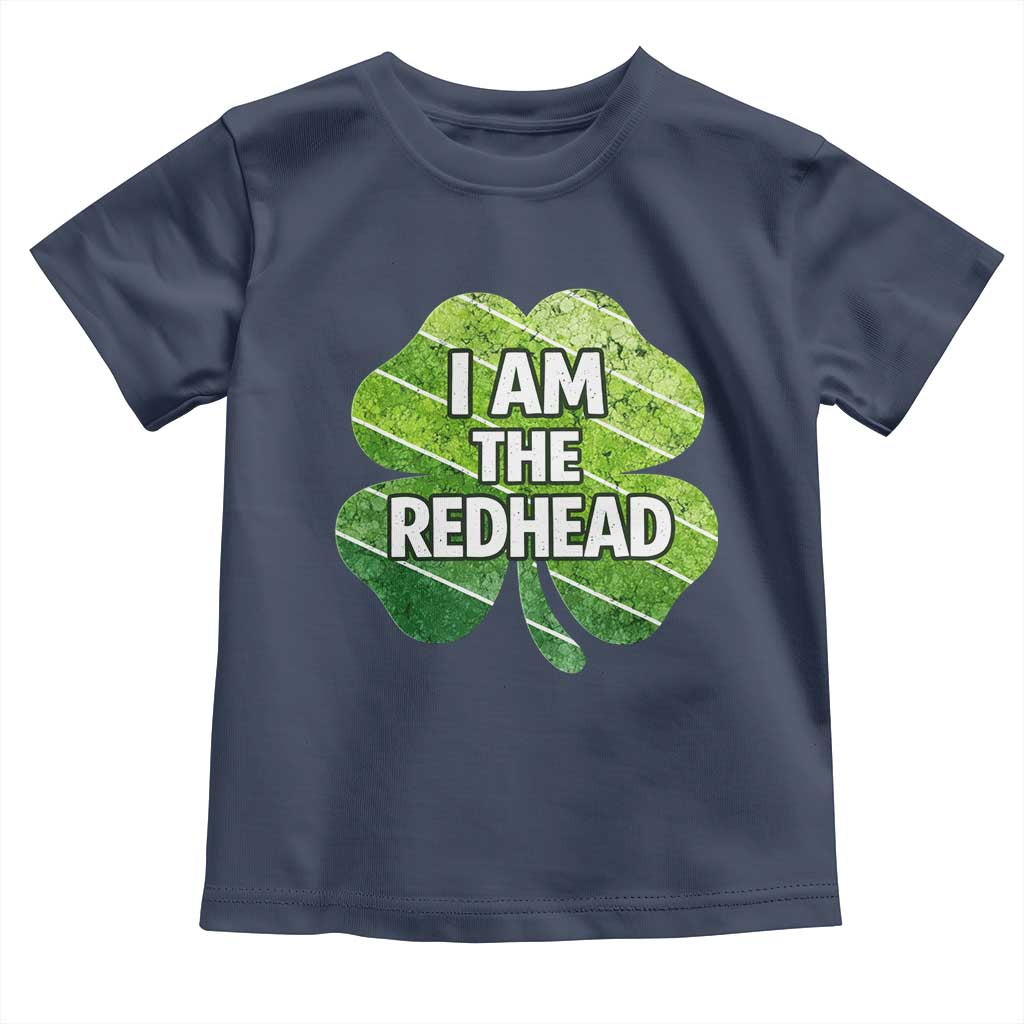 Funny Irish St Patricks Day Im The Redhead Toddler T Shirt Retro Vintage Lucky Shamrock TS10 Navy Print Your Wear