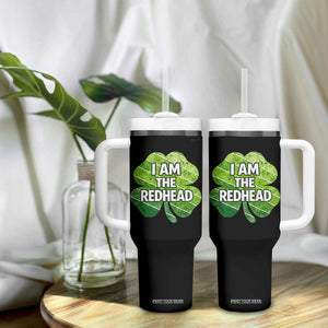 Funny Irish St Patricks Day Im The Redhead Tumbler With Handle Retro Vintage Lucky Shamrock TS10 Print Your Wear