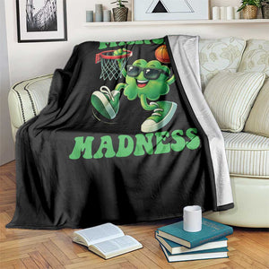 Basketball St Patricks Day Throw Blanket Mad Madness Irish Shamrock Playing Basketball Player Team Boys TS10 Print Your Wear