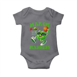 Basketball St Patricks Day Baby Onesie Mad Madness Irish Shamrock Playing Basketball Player Team Boys TS10 Charcoal Print Your Wear