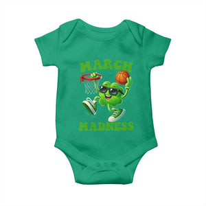 Basketball St Patricks Day Baby Onesie Mad Madness Irish Shamrock Playing Basketball Player Team Boys TS10 Irish Green Print Your Wear
