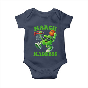 Basketball St Patricks Day Baby Onesie Mad Madness Irish Shamrock Playing Basketball Player Team Boys TS10 Navy Print Your Wear