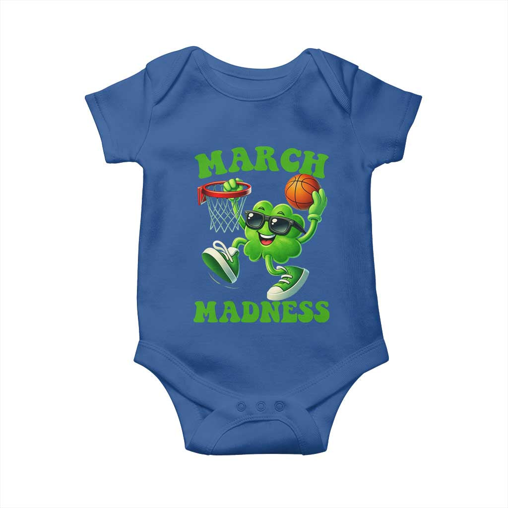 Basketball St Patricks Day Baby Onesie Mad Madness Irish Shamrock Playing Basketball Player Team Boys TS10 Royal Blue Print Your Wear