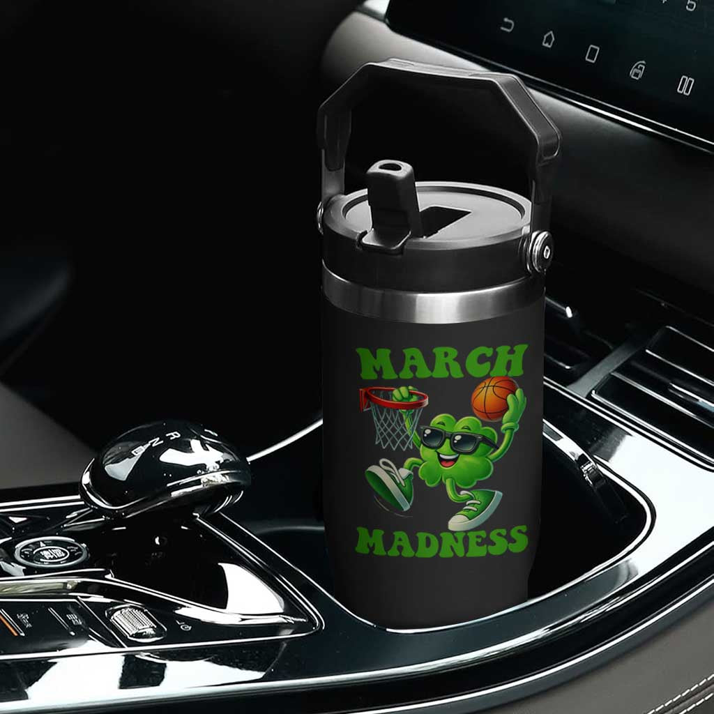 Basketball St Patricks Day Flip Straw Tumbler Mad Madness Irish Shamrock Playing Basketball Player Team Boys TS10 Print Your Wear