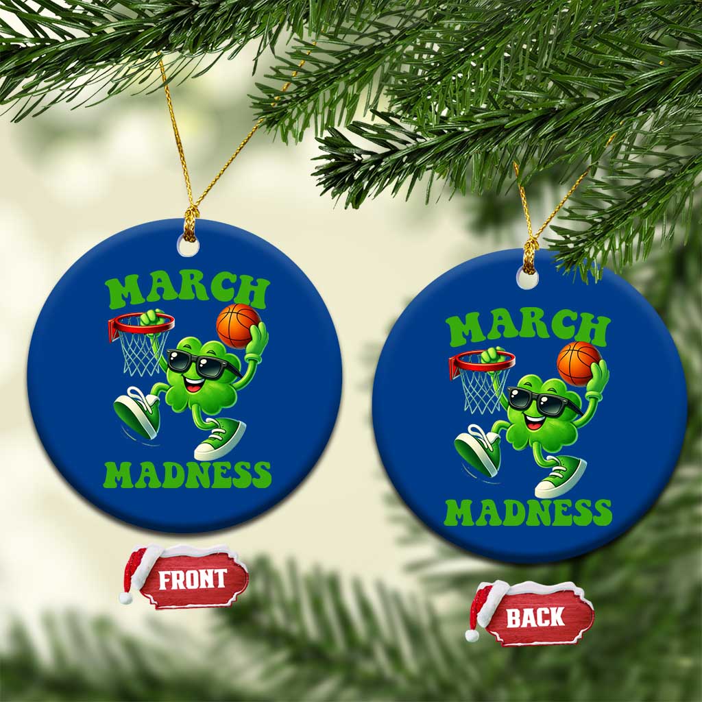 Basketball St Patricks Day Ceramic Ornament Mad Madness Irish Shamrock Playing Basketball Player Team Boys TS10 1pc Blue Print Your Wear