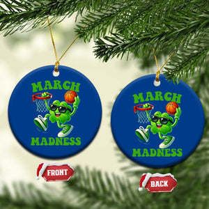 Basketball St Patricks Day Ceramic Ornament Mad Madness Irish Shamrock Playing Basketball Player Team Boys TS10 1pc Blue Print Your Wear