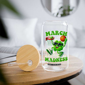 Basketball St Patricks Day Glass Can Mad Madness Irish Shamrock Playing Basketball Player Team Boys TS10 Print Your Wear