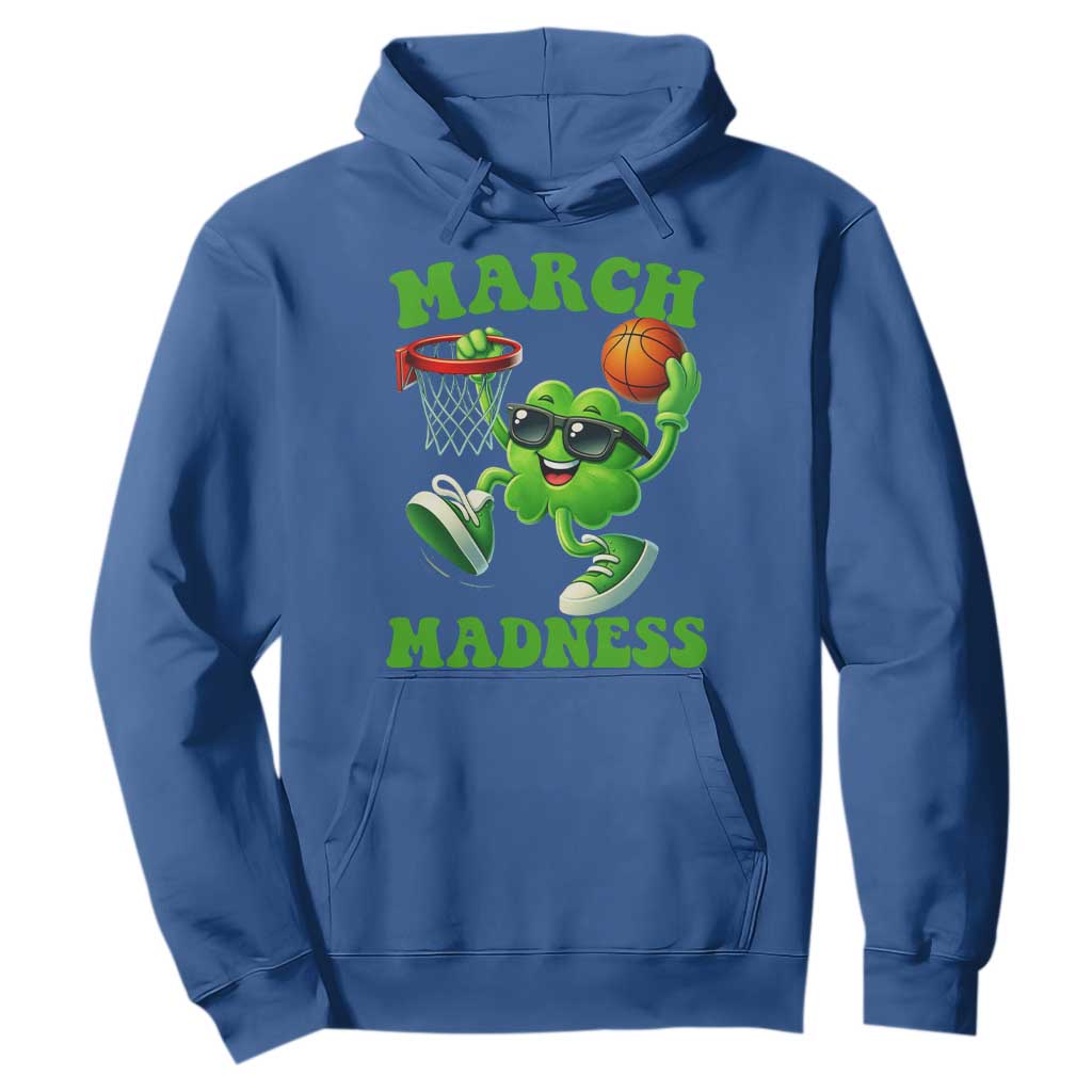 Basketball St Patricks Day Hoodie Mad Madness Irish Shamrock Playing Basketball Player Team Boys TS10 Royal Blue Print Your Wear
