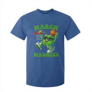 Basketball St Patricks Day T Shirt For Kid Mad Madness Irish Shamrock Playing Basketball Player Team Boys TS10 Royal Blue Print Your Wear