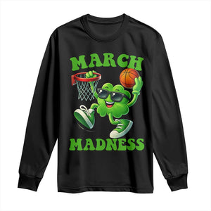 Basketball St Patricks Day Long Sleeve Shirt Mad Madness Irish Shamrock Playing Basketball Player Team Boys TS10 Black Print Your Wear