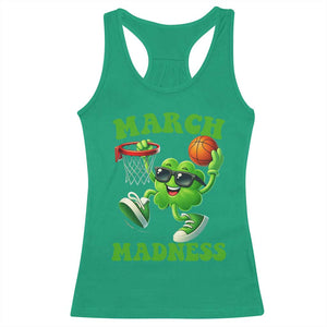 Basketball St Patricks Day Racerback Tank Top Mad Madness Irish Shamrock Playing Basketball Player Team Boys TS10 Irish Green Print Your Wear