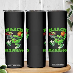 Basketball St Patricks Day Skinny Tumbler Mad Madness Irish Shamrock Playing Basketball Player Team Boys TS10 Print Your Wear