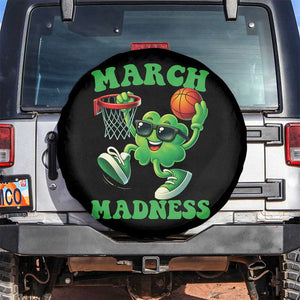 Basketball St Patricks Day Spare Tire Cover Mad Madness Irish Shamrock Playing Basketball Player Team Boys TS10 No hole Black Print Your Wear