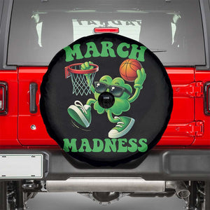 Basketball St Patricks Day Spare Tire Cover Mad Madness Irish Shamrock Playing Basketball Player Team Boys TS10 Black Print Your Wear
