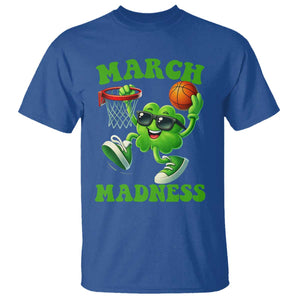 Basketball St Patricks Day T Shirt Mad Madness Irish Shamrock Playing Basketball Player Team Boys TS10 Royal Blue Print Your Wear